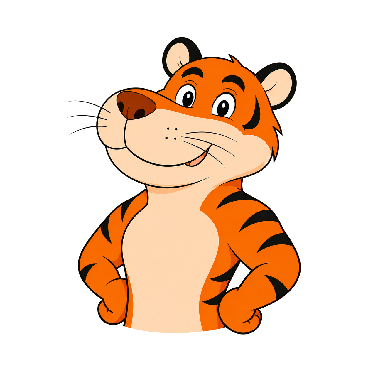 胸を張ったトラのキャラクター